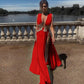 Best Quality Solid Embroidery V-neck Sleeveless Celebrity Party Maxi Dress