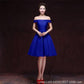 Boat Neck Lace up Twill Satin Cloth Evening Dresses