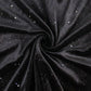 Black Velvet Elastic High Waist Long Sleeve Glitter Sexy Navel Pleated Slit Evening Party Dress 4XL