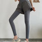 Comfortable Solid All-match Pocket Simple Classic Korean Style High Waist Summer Elasticity Leggings