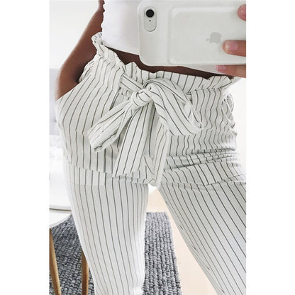 2022 Fashion Women Striped Wide-legged Pants