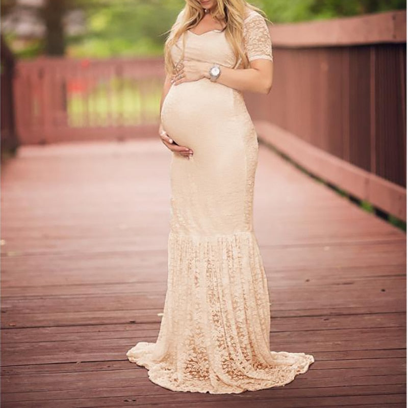 Maternity Lace Photo Shoot Dresses