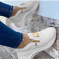 Thick Bottom Solid Ladies Vulcanized Sneakers