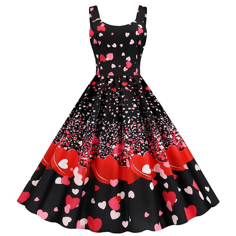 Sexy Music Note Print Party Dress