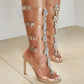 High Heels Sexy Party Rhinestone PVC Transparent Stiletto
