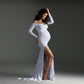 Sexy Shoulderless Maternity Maxi  Baby Shower Gown
