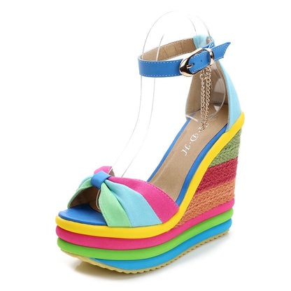Summer Colorful Platform Sandals