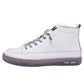 Autumn White Designer High Top Split Leather Casual Shoes
