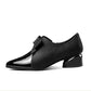 Classic Black Bow Tie Medium Heel Slip Ons