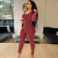 Sexy Knitted Long Sleeve Jumpsuit