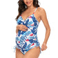 Maternity Sexy Two Piece Pregnancy V Neck Wrap Front Tankini  Swimsuit