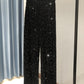 Trendy Sparkling Tall Waist Wide-legged Pants