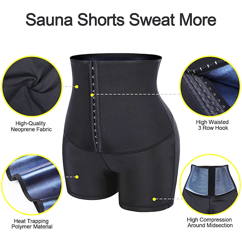 Women Sweat Sauna Shorts Pants