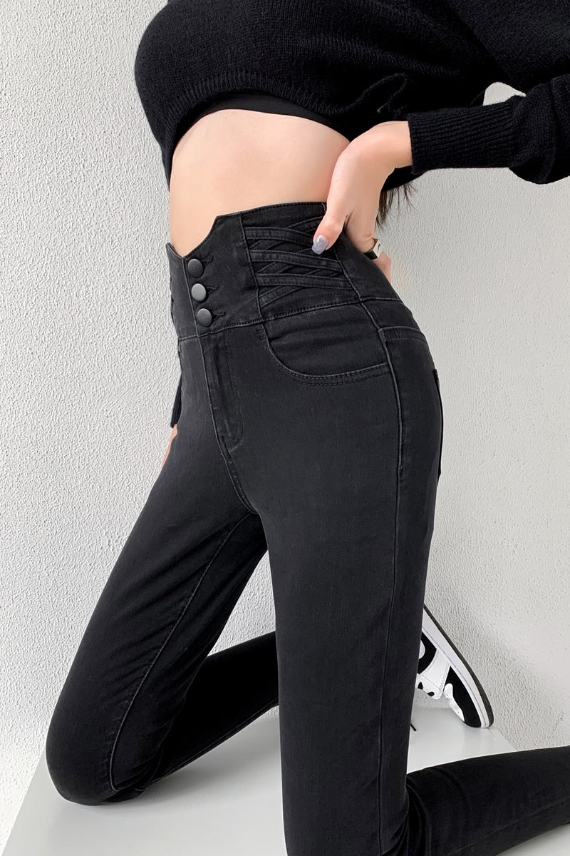 2022 Push Up Sexy Retro High Waist Skinny Stretch Jeans