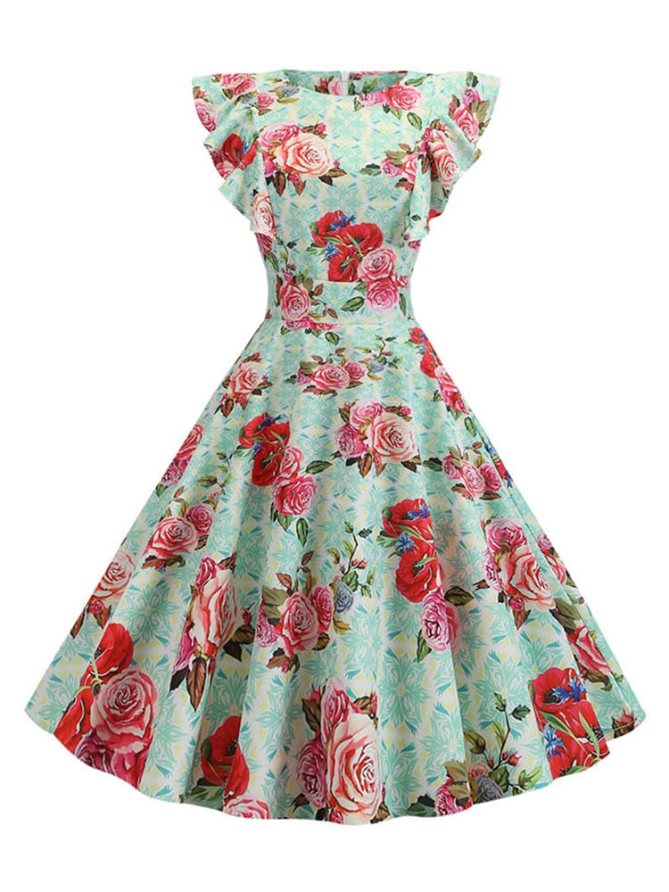 Summer Retro 50s 60s Pretty Robe Dress