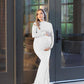Elegant Maternity  Lace Maxi Dress Gown