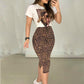 Two Peice Casual O-Neck T Shirt & Skirt Set