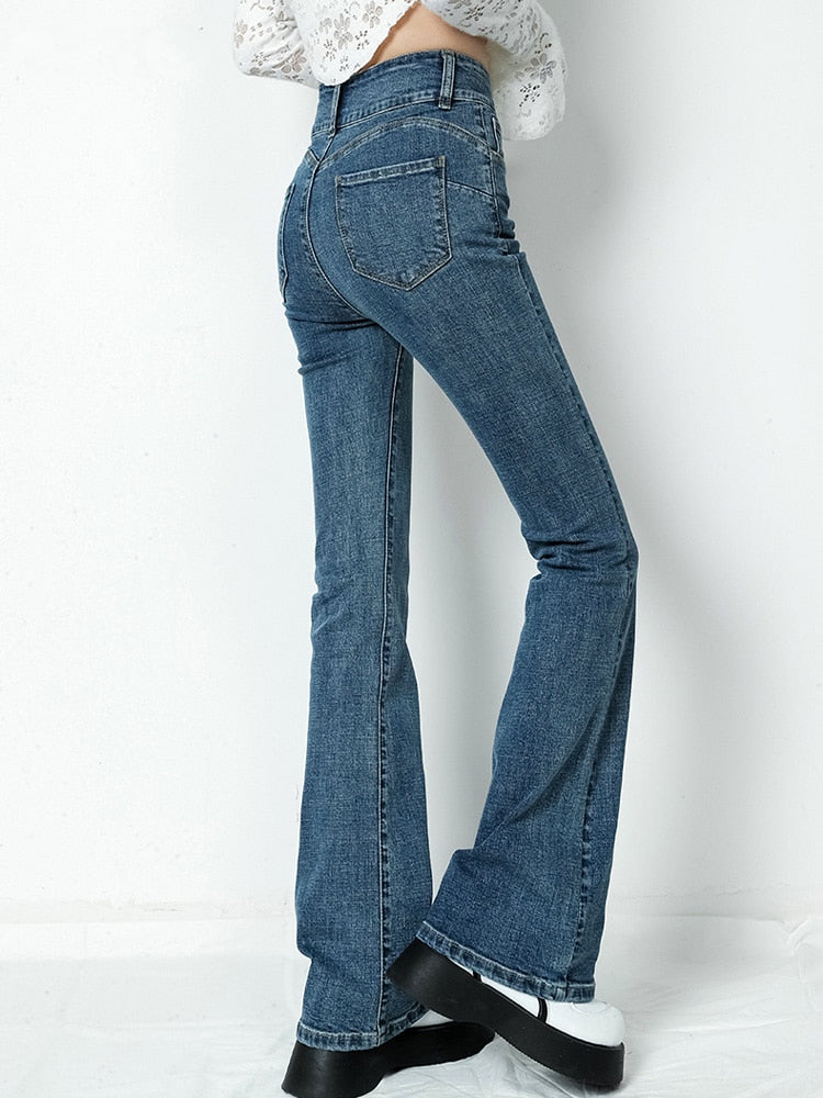 2022 Flared Washed Slim Skinny Jeans
