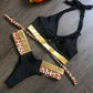 Halter Top Bandage High Waist Bikinis Set