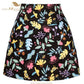 Floral Cotton Toucan Print Mini Skirt