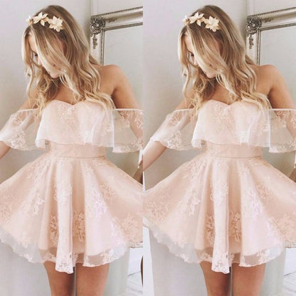 Formal Lace Summer Prom Off Shoulder Dress