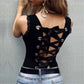 Sleeveless Backless Hollow Bandage Vest Sexy Casual Tank Top