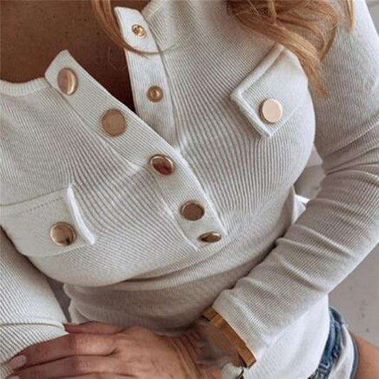 Spring O Neck Pullover Long Sleeve T Shirt