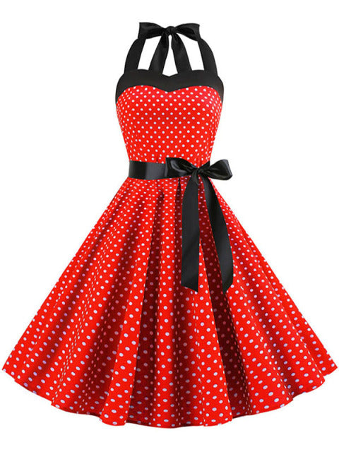 2022 Vintage Summer Sexy Polka Dot Dress